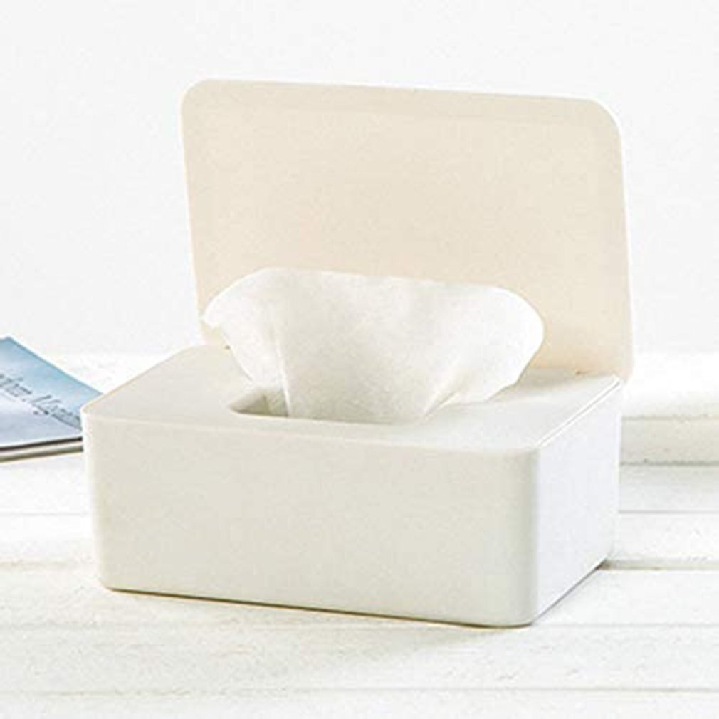 Dustproof Wet Wipes Storage Box With Lid Home Desktop Tissue Storage Box Portable Wet Wipes Dispenser