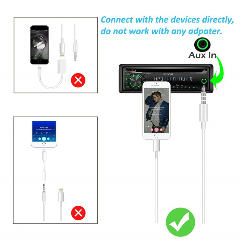 Lightning Naar 3.5Mm Jack Male Audio Kabel Adapter Stereo Cord Voor Iphone 12 11 Pro Max Xs Xr X 8 Ios Hoofdtelefoon Auto Aux Connector