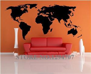 World Map wall stickers for kids rooms removable pvc Art decals cute kid home decor for kids rooms poster mural: Default Title