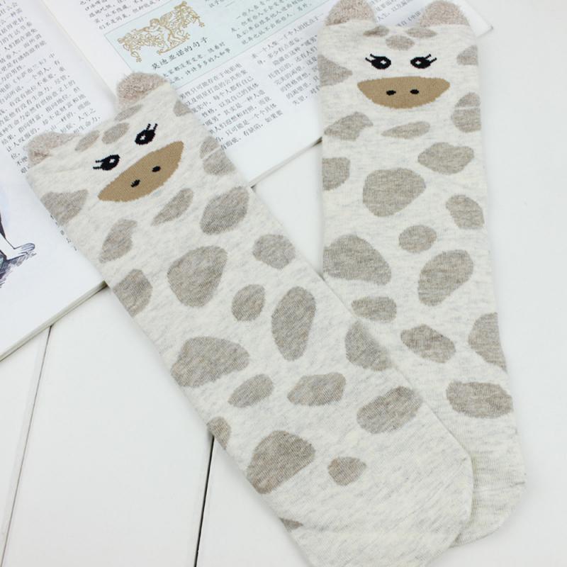 Cute Panda/Rabbit Stereo Ear Cartoon Cotton Socks Women Animals Cat Character Funny Kawaii Meias: 11