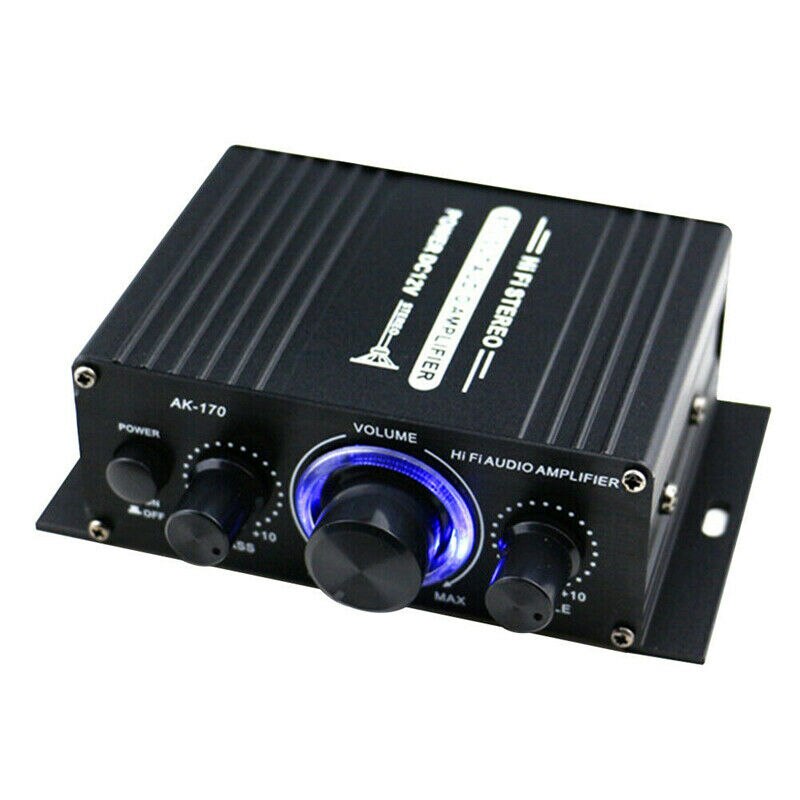 AK170 400W 12V Mini Power Amplifier HIFI Digital Stereo Audio Amplifier HIFI Audio Power Amplifier Amplificador Parts