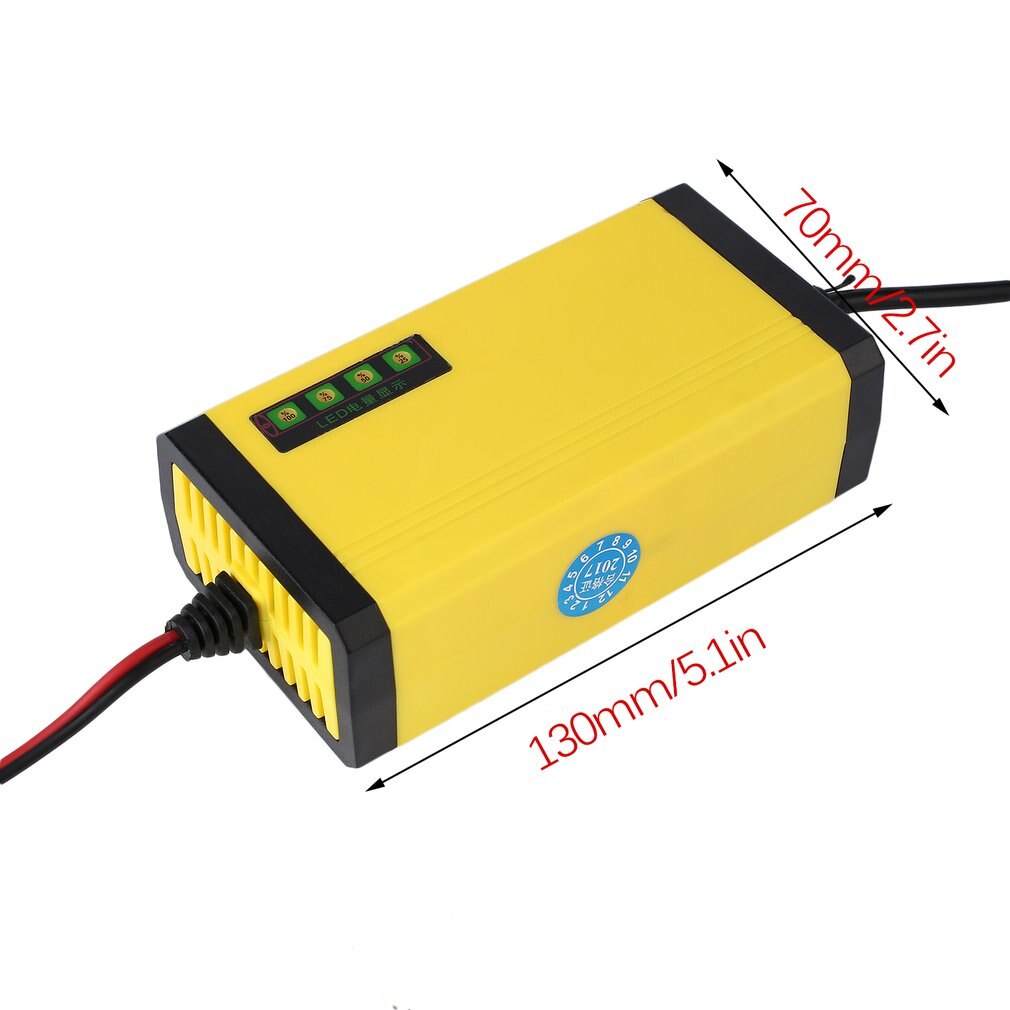 Mini Portable 12V 2A Car Battery Charger Adapter Power Supply Motorcycle Auto Smart Battery Charger LED Display