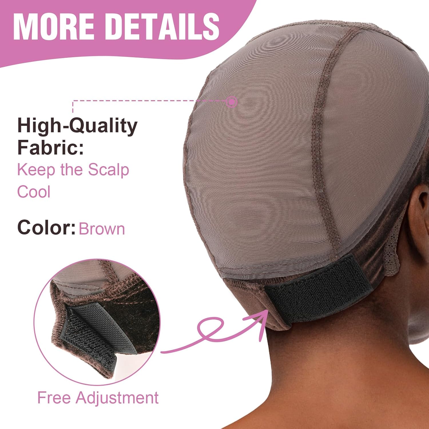 Lace Wig Grip Cap Pruik Grip Band voor Lace Front Pruiken om pruiken op zijn plaats te houden, verstelbare pruik Cap met Grip Band Antislip Cap