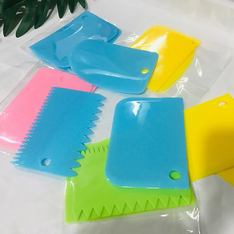 3 stuks/partij roomschraper onregelmatige tanden rand diy schraper taartdecoratie deeg fondant gebak uitstekers spatels snijmachine bakgereedschap