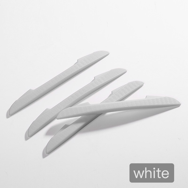 KUULAA 4Pcs Car Anti-Collision Strip Car Door Guard Protector Door Edge Trim Guards Styling Moulding Anti-Scratch Sticker: White