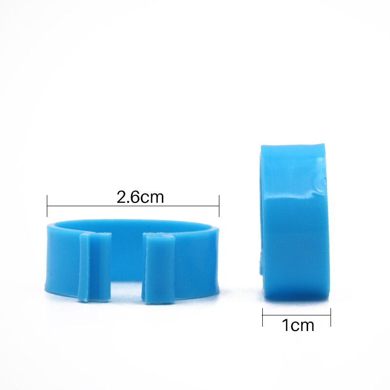 200 Stuks Kip Voet Ringen 20Mm Pluimvee Been Digitale Label Gesp Ring 6 Kleuren Zonder Woorden Plastic Kuiken Eend gans Apparatuur