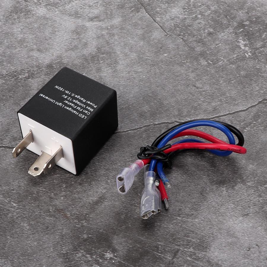 Motocycle 3 Pin Adjustable Frequency Relay LED Flasher Turn Signal Light Blinker Flasher Relay