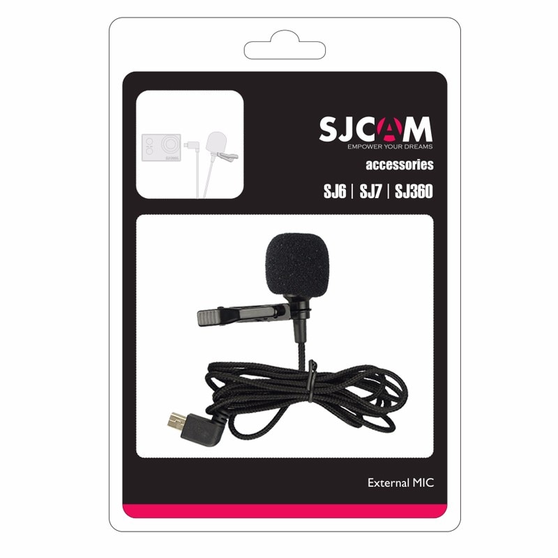 Originele Sjcam Accessoires Externe Microfoon Met Clip Type Voor Sjcam SJ6 Legend/SJ7 Ster/SJ360 4K sport Actie Camera