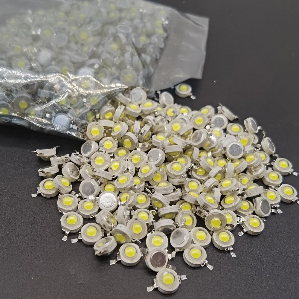 10-1000 stk led cob lampe chip 1w 3w 3.2-3.6v input 100-220lm mini led pære diode smd til gør-det-selv led projektør spotlight downlight