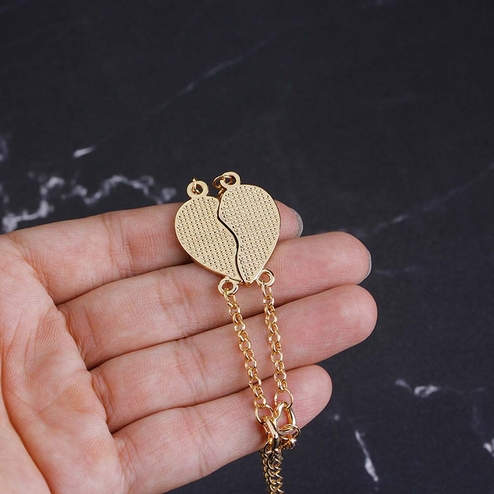 Charm 2 stks/paar Beste Vrienden Armbanden Goud Zilver Kleur Puzzel Hart Armbanden Vriendschap Sieraden Voor Vrouwen Meisjes Accessoire