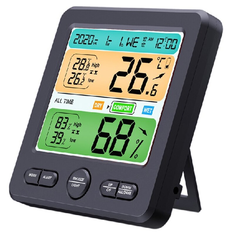 Hygrometer Indoor Thermometer, Desktop Digital Thermometer with Temperature and Humidity Monitor for Wine Cellar