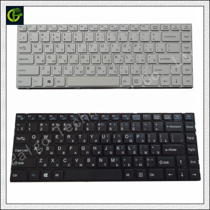 Teclado ruso para Hasee UI35 UI47 U43 UI43 HXU4 S520 Benq X41 X42 DOK-V6369Q DOK-V6369A DOK-6369A V131352AS1. negro, blanco