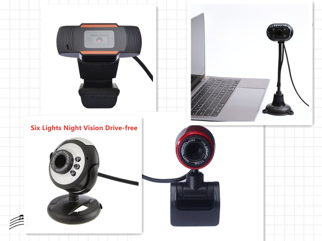 1080P Webcam USB2.0 Computer Network Live Camera Network Camera Free Drive USB Cam Hd Camera With Mic Web Camera for Computer