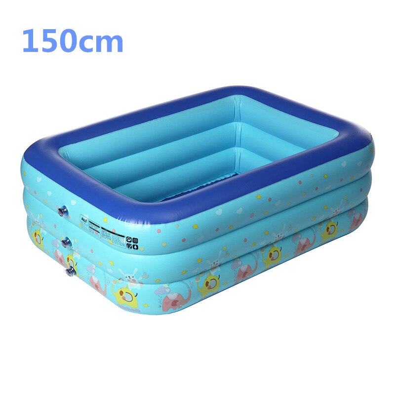 120/130/150/180cm børn badekar baby hjemme brug soppebassin oppustelig firkantet swimmingpool børn oppustelig pool: 150cm