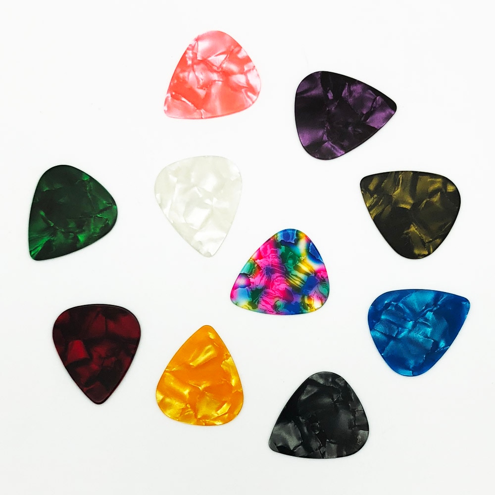 SLOZZ Plastic Guitar Capo + 10 Picks Mediator for Acoustic Electric Guitarra Capotraste Accessories 0.46 0.71 0.96 mm Thickness