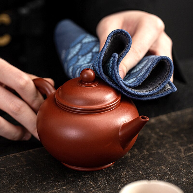 Paño de té de gamuza para el hogar, paño grueso de limpieza de mesa, accesorios de té de Kung Fu absorbente fuerte, de algodón