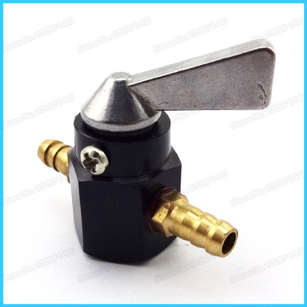 1/4&quot; Black Gas Petrol Fuel Tap Inline Petcock Valve For ATV Quad Pit Dirt Bike Motorcycle