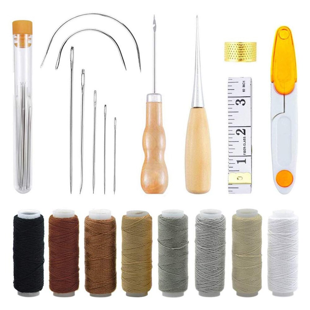 1 Set DIY Sewing Needle Awl Leather Craft Sewing Accessories Canvas Leather Supplies Repair Tools Large-Eye Stitching Needles