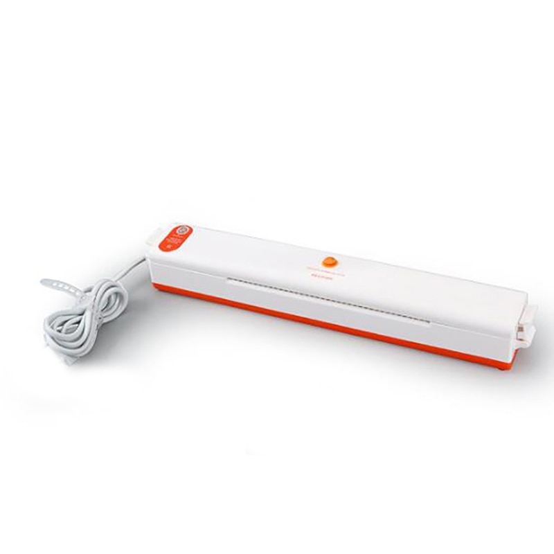Household Food Vacuum Sealer Packaging Machine Film Sealer Vacuum Packer: Orange / EU Plug