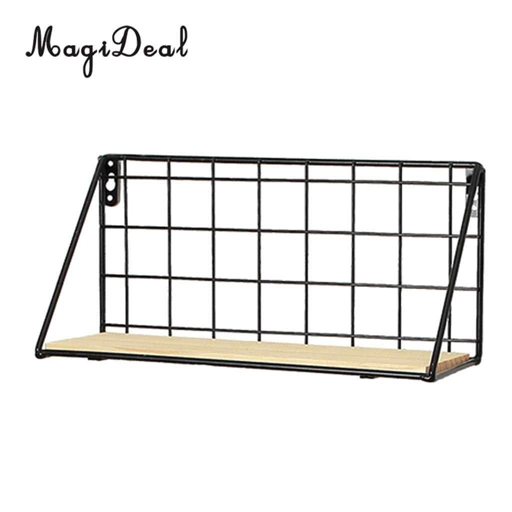 Home Decorative Wire Wall Hanging Window Box Case Holding Flower Pot Rack Plant Pot Planter Black Supports Display Stand: S