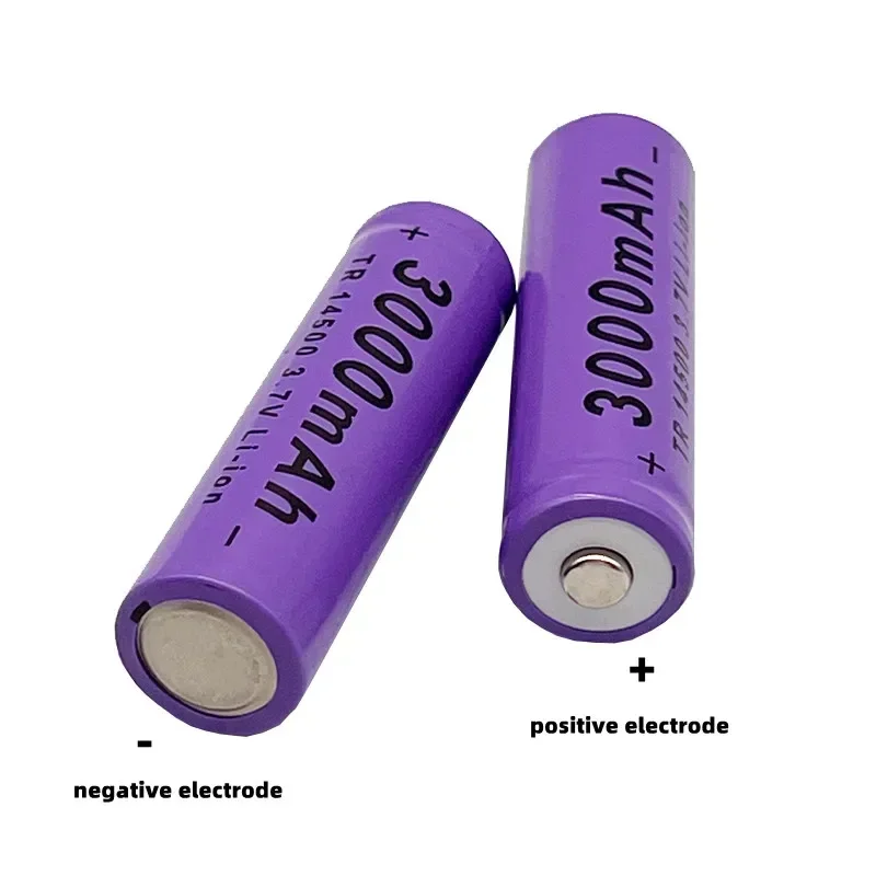 Batería de litio 14500 2025 100% la última batería recargable 3,7 V 3000mAh 14500 para linterna LED de juguete + cargador