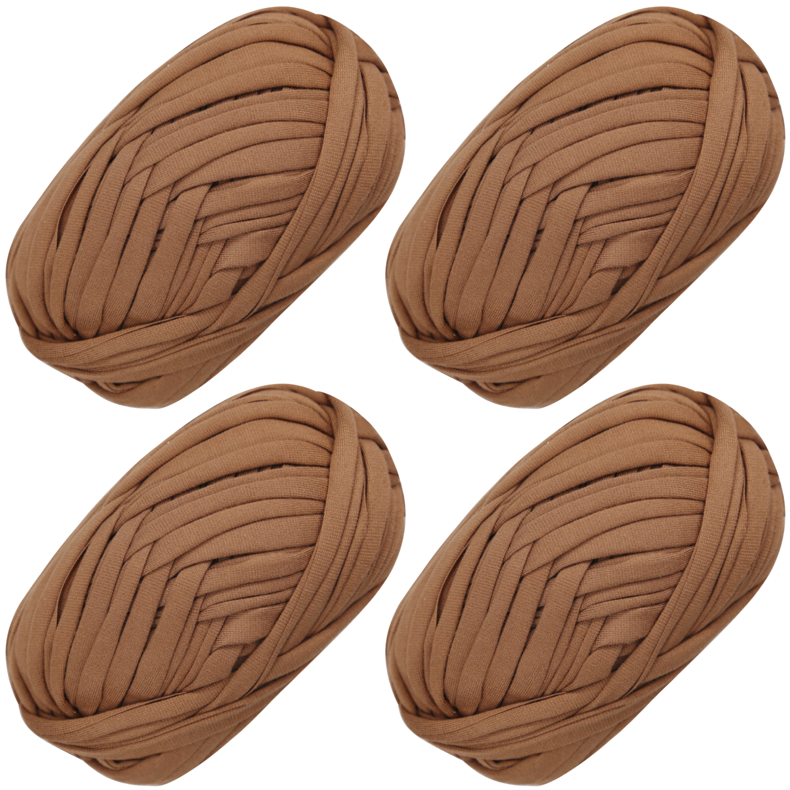 Cinta de ganchillo para tejer a mano, tira de tela gruesa, hilo artesanal, línea de cesta de zapatilla, estera DIY, 4 piezas, 100 g/Pc