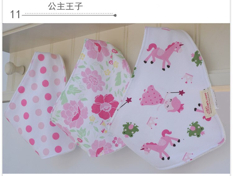 Baby slabbetjes 3pc/ lot 100%  katoenen bandana slabbetjes babykleding meisjes handdoek bandana's babykleding  b6 d 985r: 11