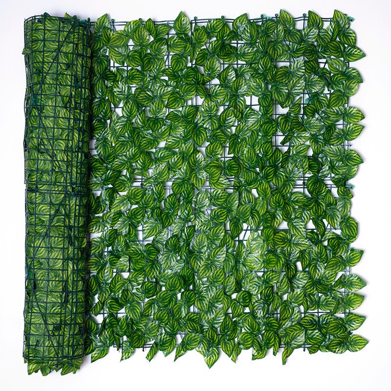 Artificial leaf Fence Net Greenery Panel Green Wall Fence Faux Ivy Vine Leaf Garden Outdoor Decor