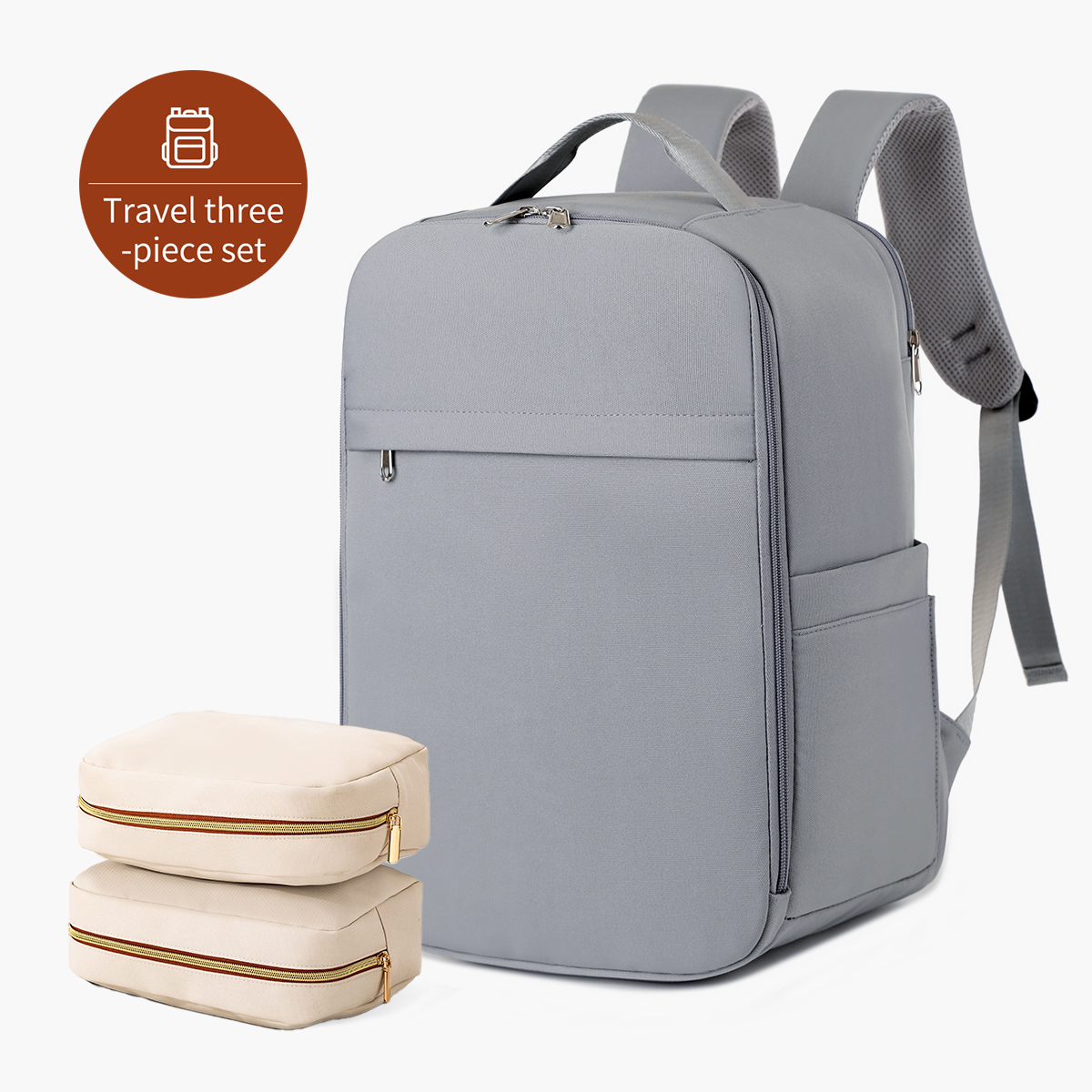 Mochila para mujer 2025, nueva mochila sencilla para ordenador de negocios, bolsa de viaje de gran capacidad para exteriores, bolso escolar para estudiantes para niños: Castaño