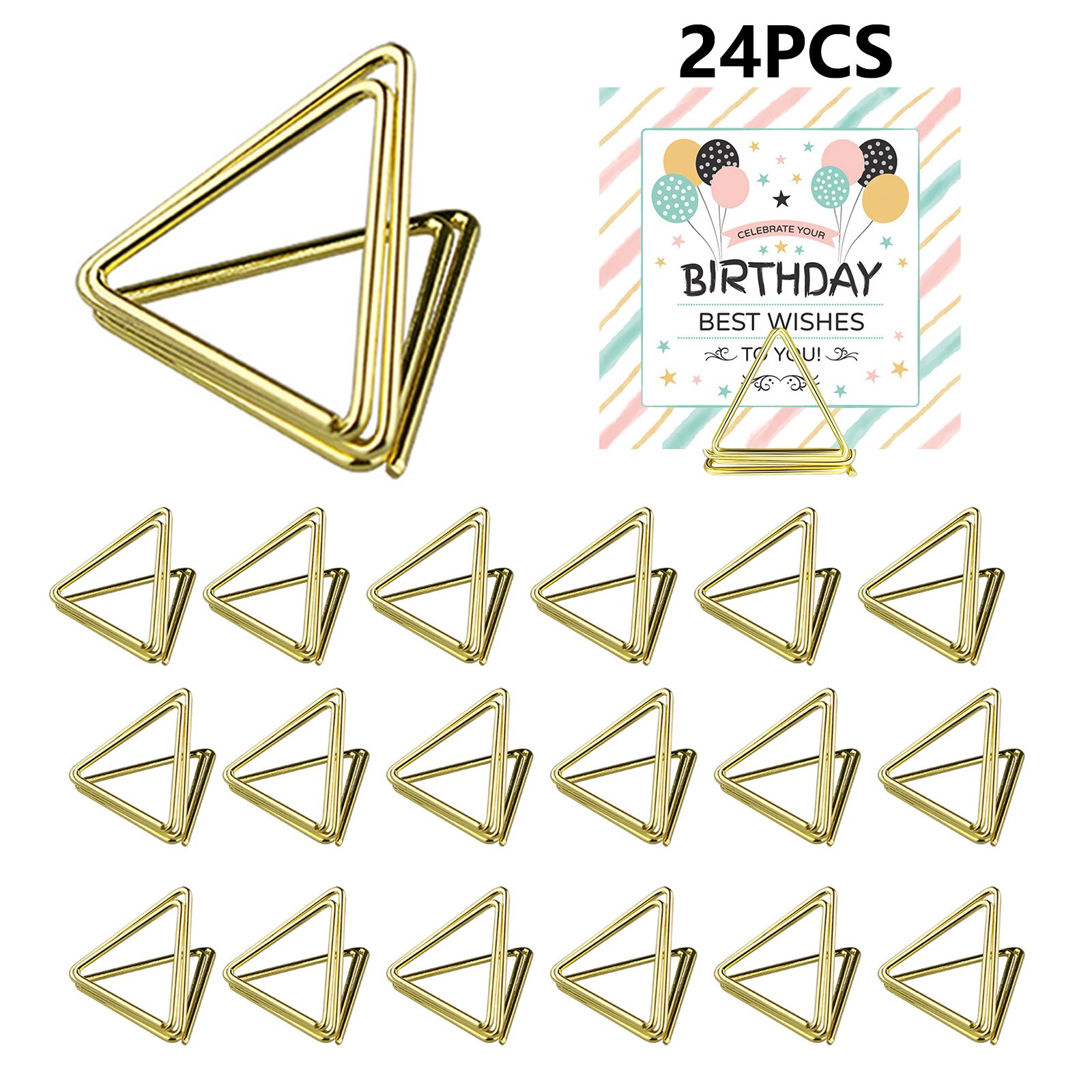 24Pcs Metallic Gold Plaats Kaarten Tafel Nummer Staat Voor Foto &#39;S Voedsel Borden Memo Notes Plaats Kaart Display Houder Bruiloft levert