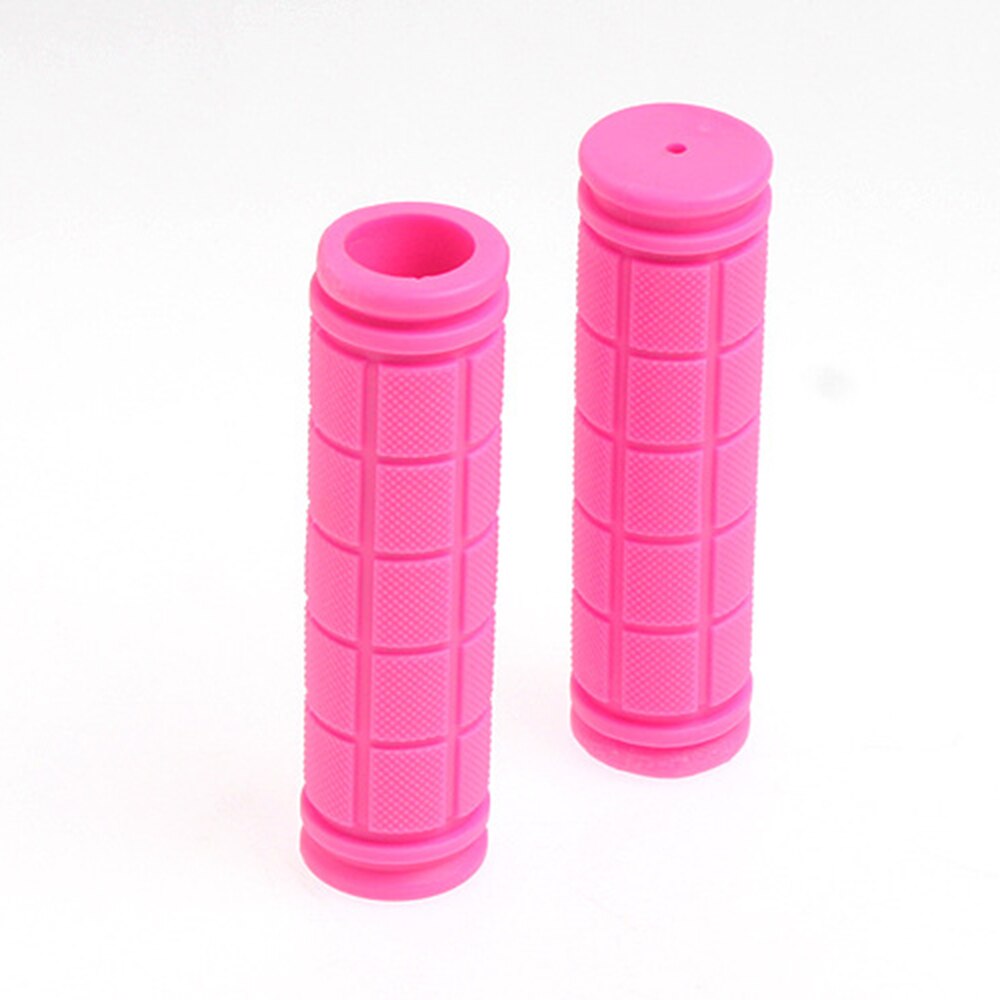1 pair Grips Rubber MTB Road Bike Grips Handle End Bar Cycling BMX Fixed Gear Handlebar Grips Fixie Bike Parts Non-slip Bar: Pink