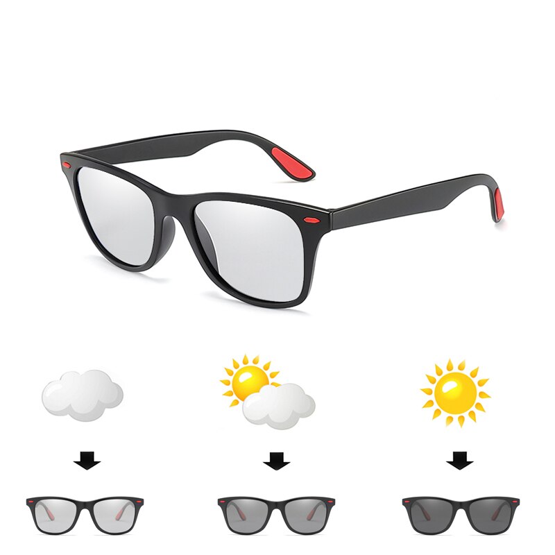 Fotochrome Gepolariseerde Vissen Zonnebril Mannen Verkleuring Eyewear Anti Glare UV400 Bril Rijden Polaroid Goggles11-KPBS1052