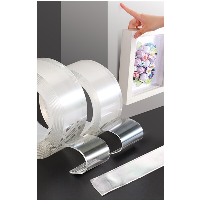 Nano – ruban adhésif magique Double face Transparent, sans Trace, acrylique, étanche, lavable, décoration de la maison, 1M / 3M / 5 M