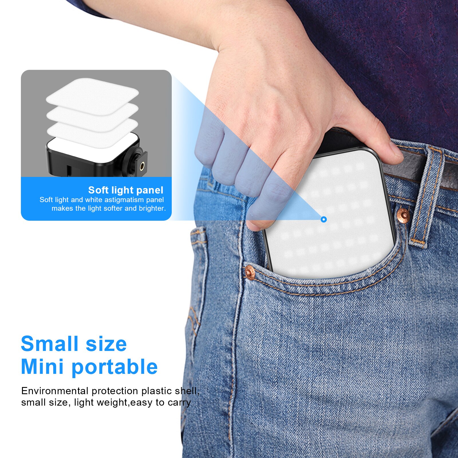 Mini Warm Cold Fill Light Live Led Light Tripod For Video Photographic Lighting Photography Vlog Photo Living Selfie 2000Ahm