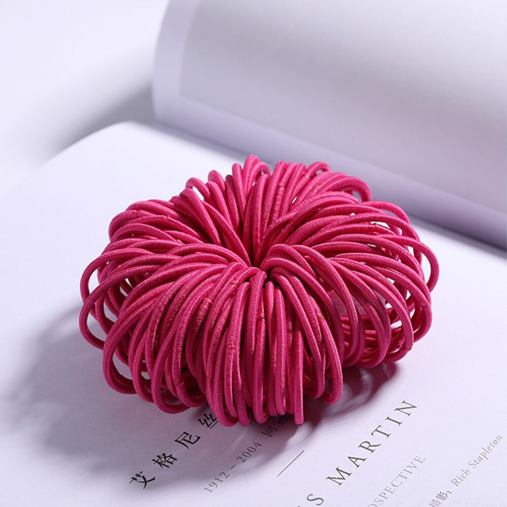 100 stuks/partij haarbanden meisje snoepkleurige elastische rubberen band haarband kind baby hoofdband scrunchie haaraccessoires voor haar: 8