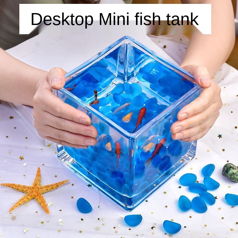 Transparante vissenkom vaas - aquarium - ronde viskom