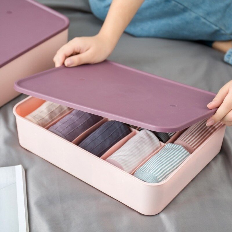 Plastic Multi Grids Ondergoed Bh Sokken Opbergdozen Kleding Organizer Thuis Slaapkamer Kast Lade Plastic Divider Organizer