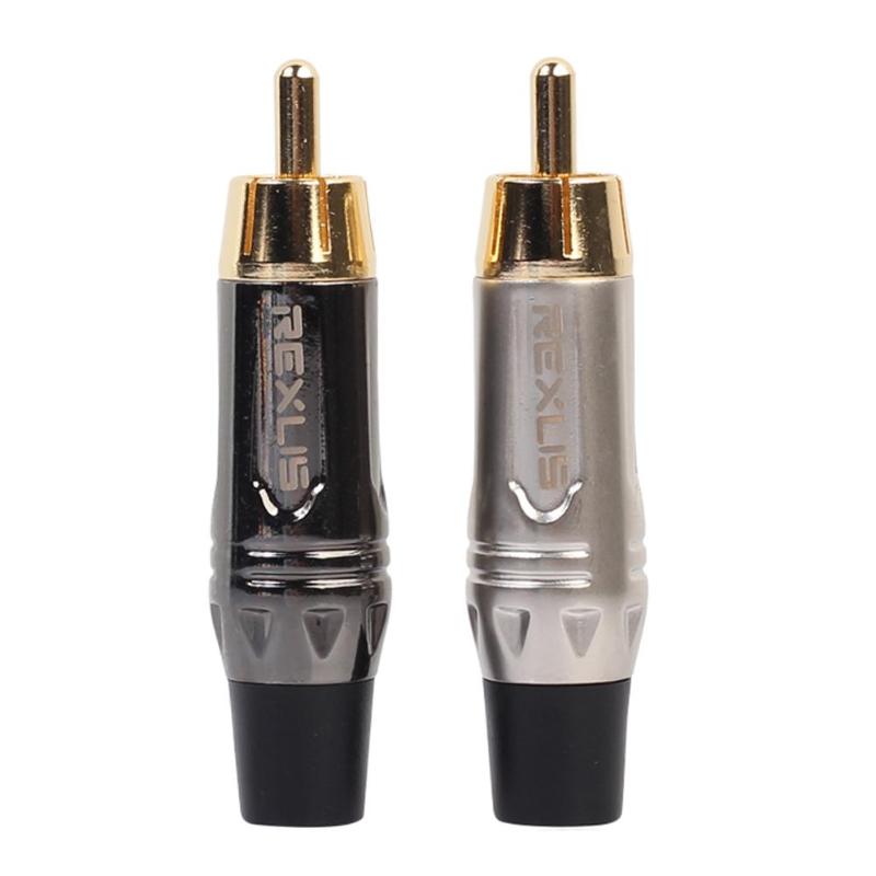 Professionelle RCA Gold Überzogene Draht Stecker Kabel RCA Stecker Adapter Konverter für Lautsprecher Audio- für Audio- kabel