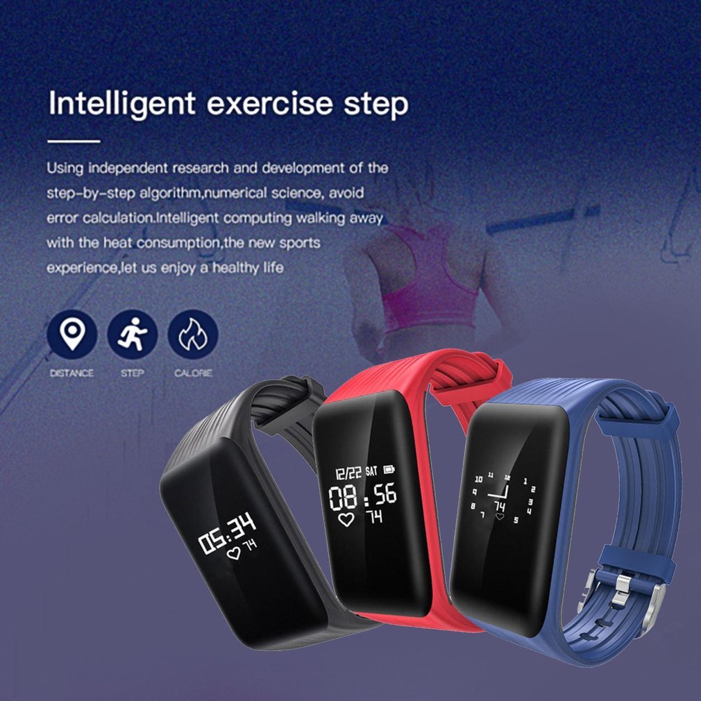 Modieuze slimme armband bluetooth smartwatch waterdicht  k1 smartwatch lichtgewicht hartslagmeter