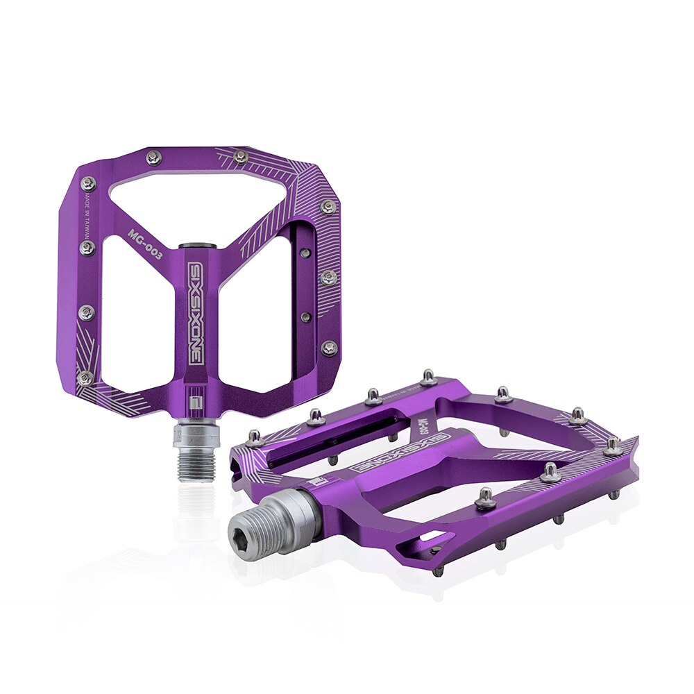 Sixsixone MG-03 mountain bike pedais ciclismo liga de alumínio, mtb pedal, um par 345g: Purple