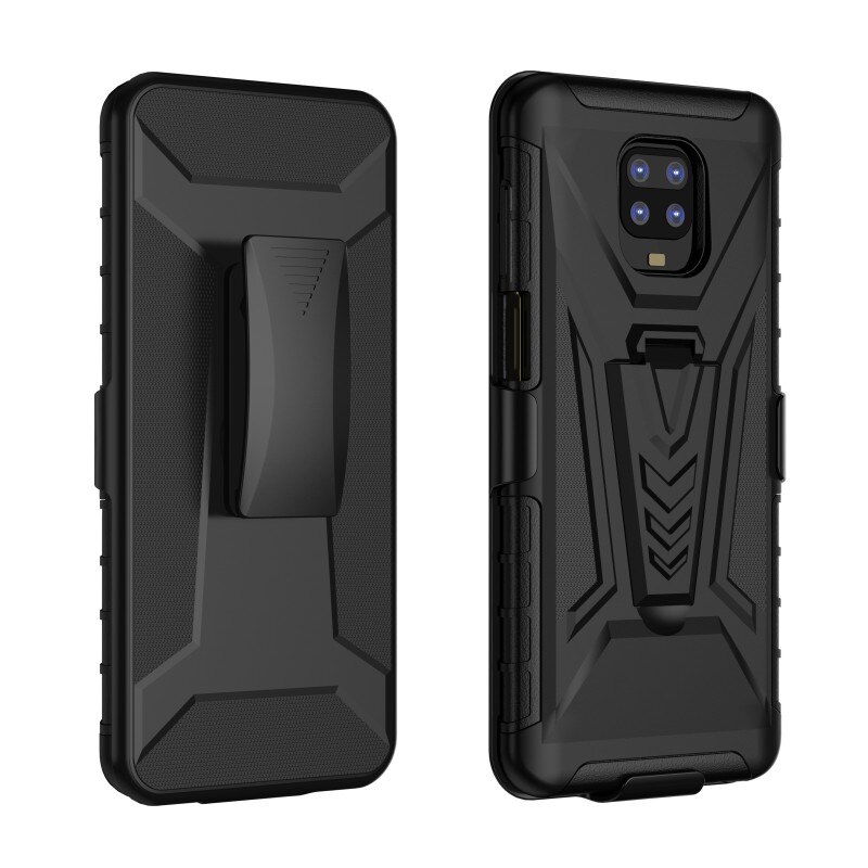 Odporny na wstrząsy pokrowiec do Xiaomi Redmi Note 10 Pro 9T 9A 9C 9 POCO M3 Redmi Note 8 Pro hybrydowy pancerz stojak PC zaczep do paska pokrowiec na futerał