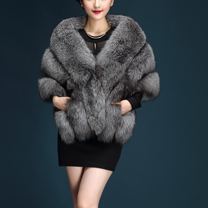 Veste en fausse fourrure blanche de luxe pour mariée, vêtement d&#39;extérieur boléro de mariage, Cape d&#39;hiver, robe chaude