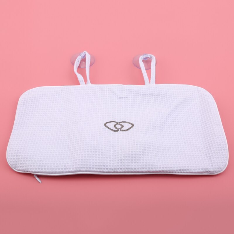 White With Suction Cup Inflatable Bathroom Bath Pillow Non-Slip Bathtub Spa Pillow Neck Massage Cushion