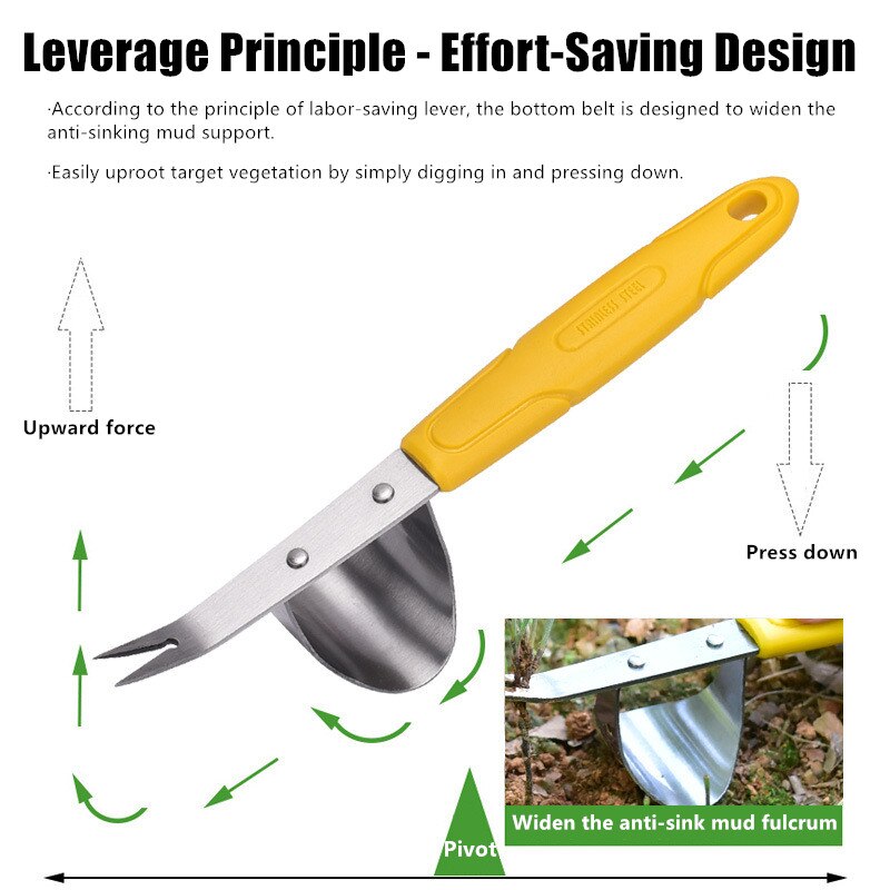 Falce in acciaio inossidabile falce leggero palmare giardinaggio erba falce rimozione radice scavatore giardino agricolo diserbo gadget