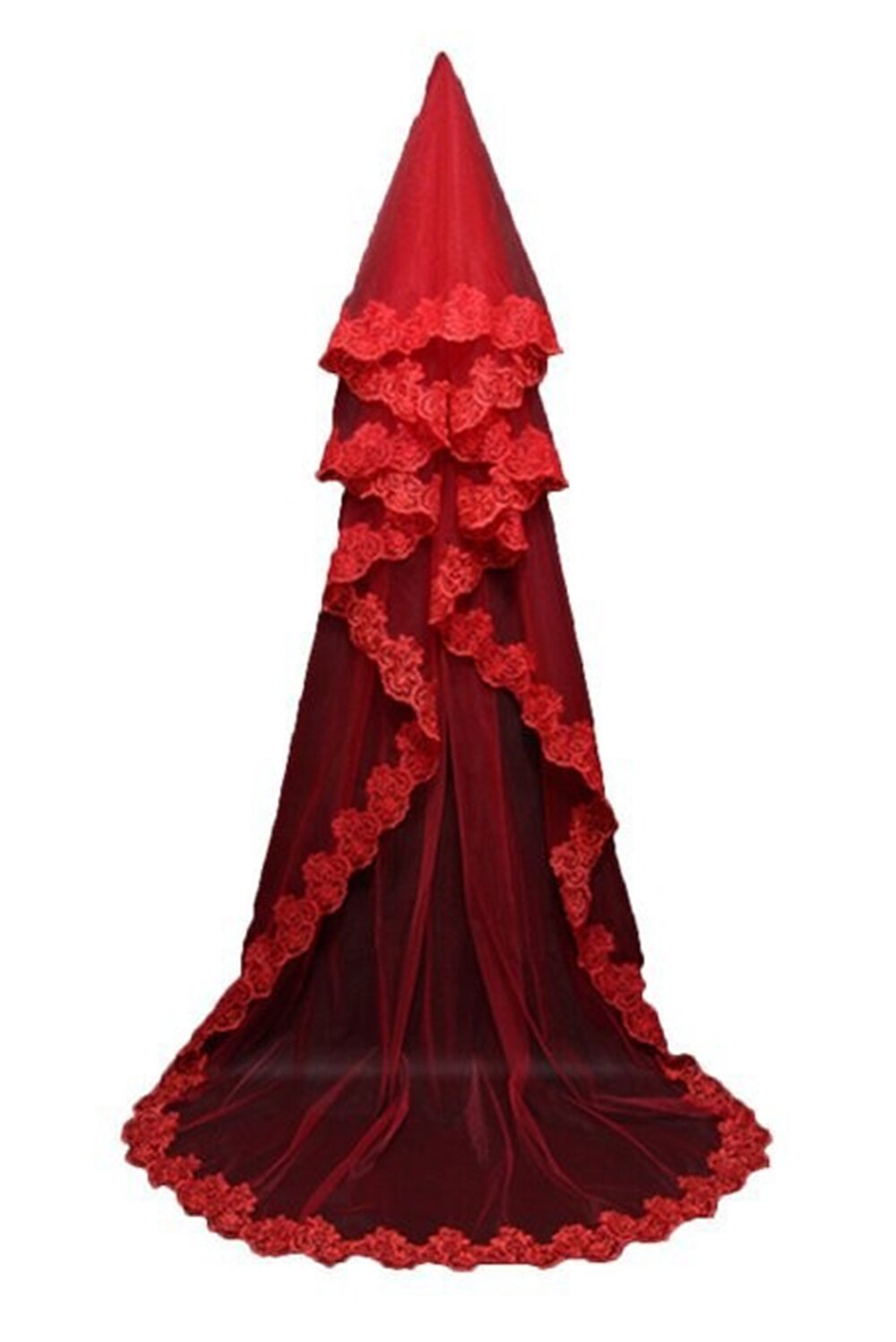 Accesorios de boda apliques 3 tul largo Catedral velo de boda tul con peine con velo para novia con peine Vek de noiva longo