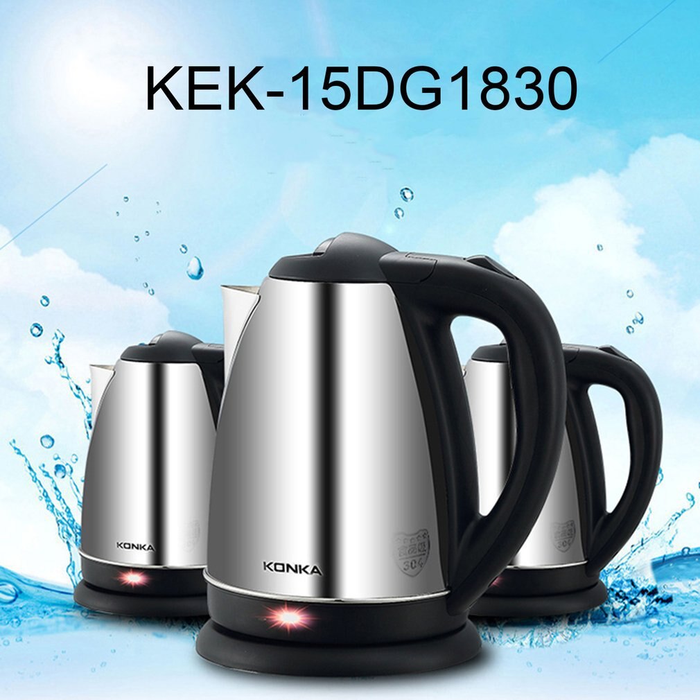1.8L Stainless Steel Electric Water Kettle High Power Electric Kettle With Safety Auto-off Function Quick Electric Boiling Pot