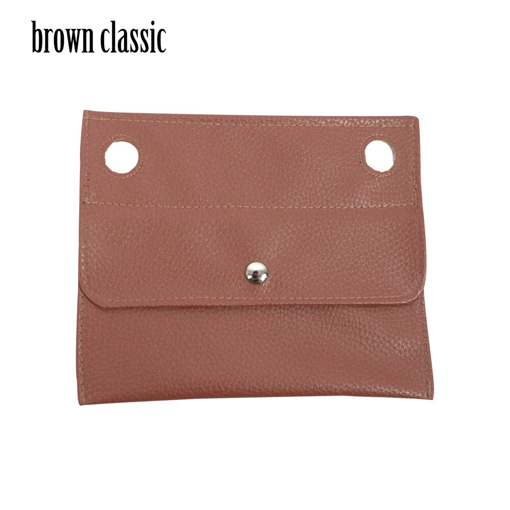 PU Leather Inner Small Pocket for Classic Mini Obag O Bag Inner Outside: brown classic