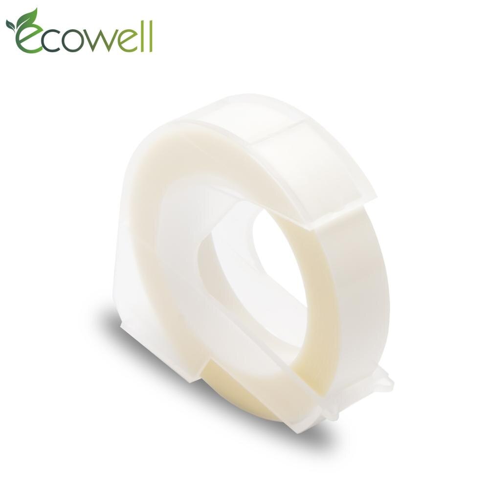 Ecowell 3D Plastic Embossing Tape 9mm compatible for Embossing Label Maker PVC LABEL DYMO 1610 12965 1880 1540 Motex E101: Clear