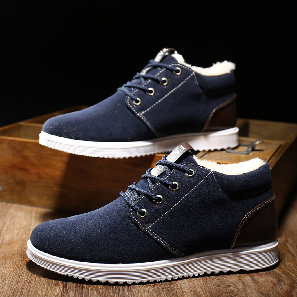 Men Shoes Autumn Winter Boots Winter Men Casual Men Shoes Breathable England Trend Sports shoes Frosted zapatos de hombre: BU / 43