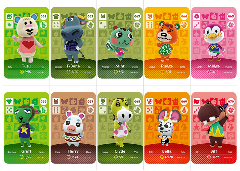 061-080 Serie 1 Animal Crossing Kaart Amiibo Kaart Werken Voor Ns Games